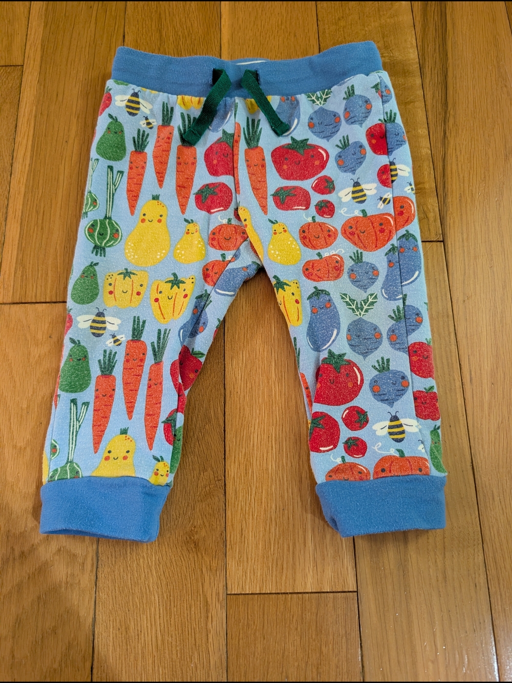 Baby Boden Fruit Vegetable Print Blue Jogger Pants 12-18 Months